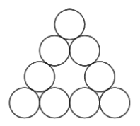 Per quants cercles està format el següent triangle equilàter?