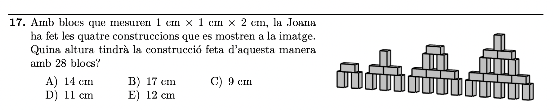 Font: Prova Cangur de 2n d’ESO de 2019