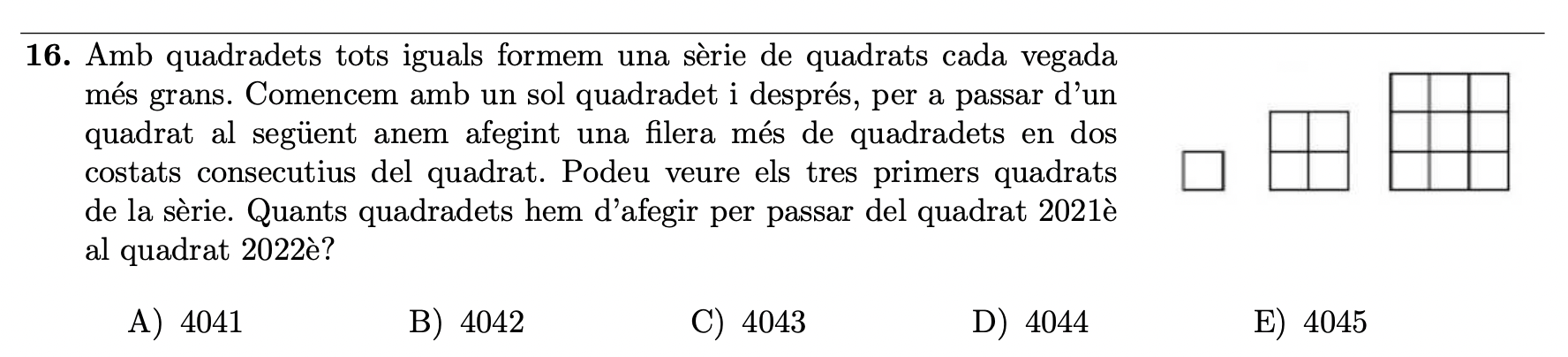 Font: Prova Cangur de 2n d’ESO de 2022