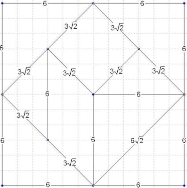 Tangram amb les mides dels costats