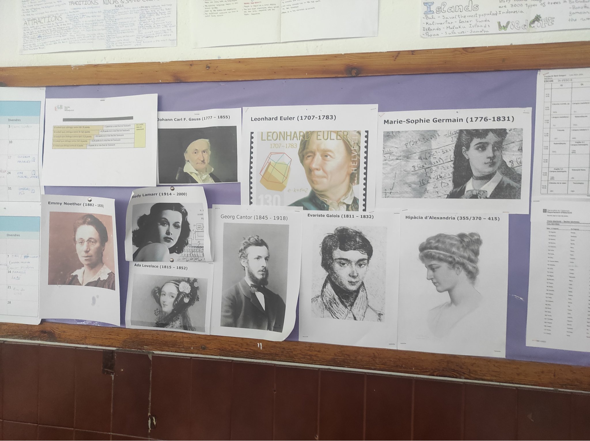 Una bona activitat és fer una línia del temps en una de les parets de l’aula