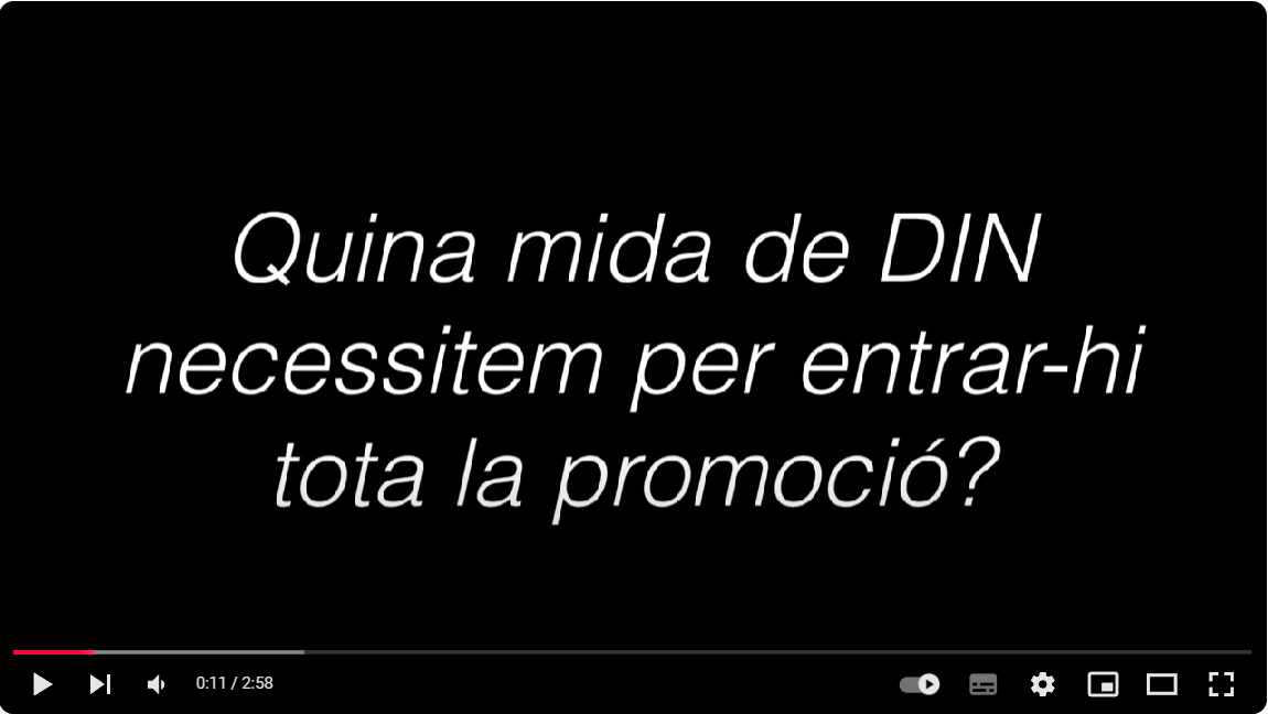 Font: VIDEOMAT2017. Quin DIN A necessitem?