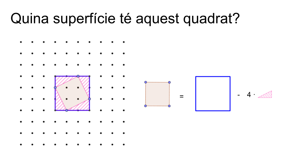 Area quadrat com a resta