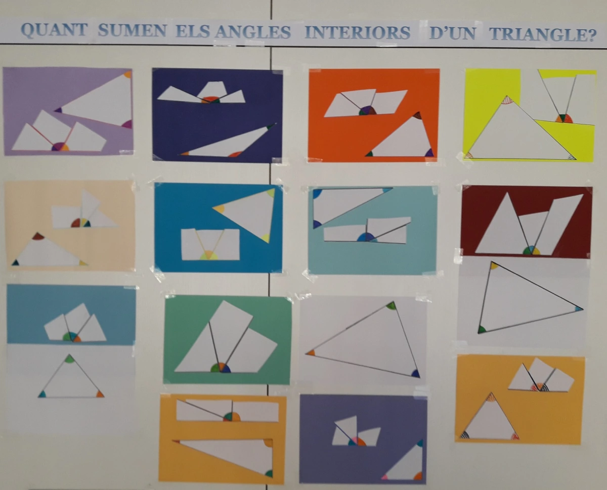 Quant sumem els angles d'un triangle?