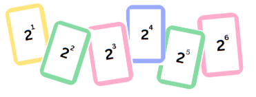 Cartes amb potències de 2